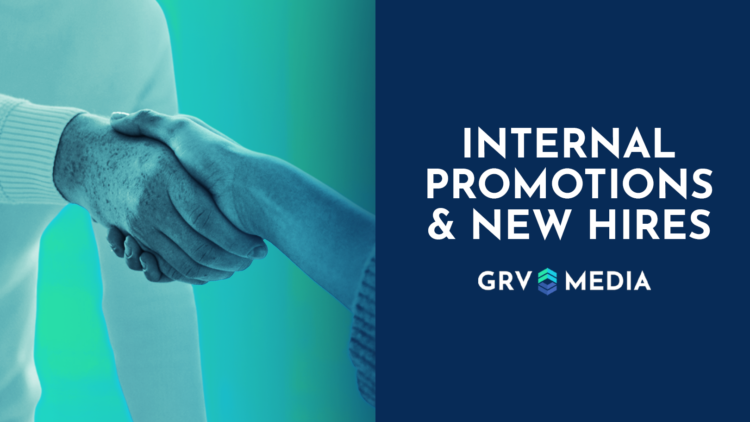 A split image. On the left side of the image, two people shake hands. The image has been recoloured with a dark blue and green gradient. On the rig...